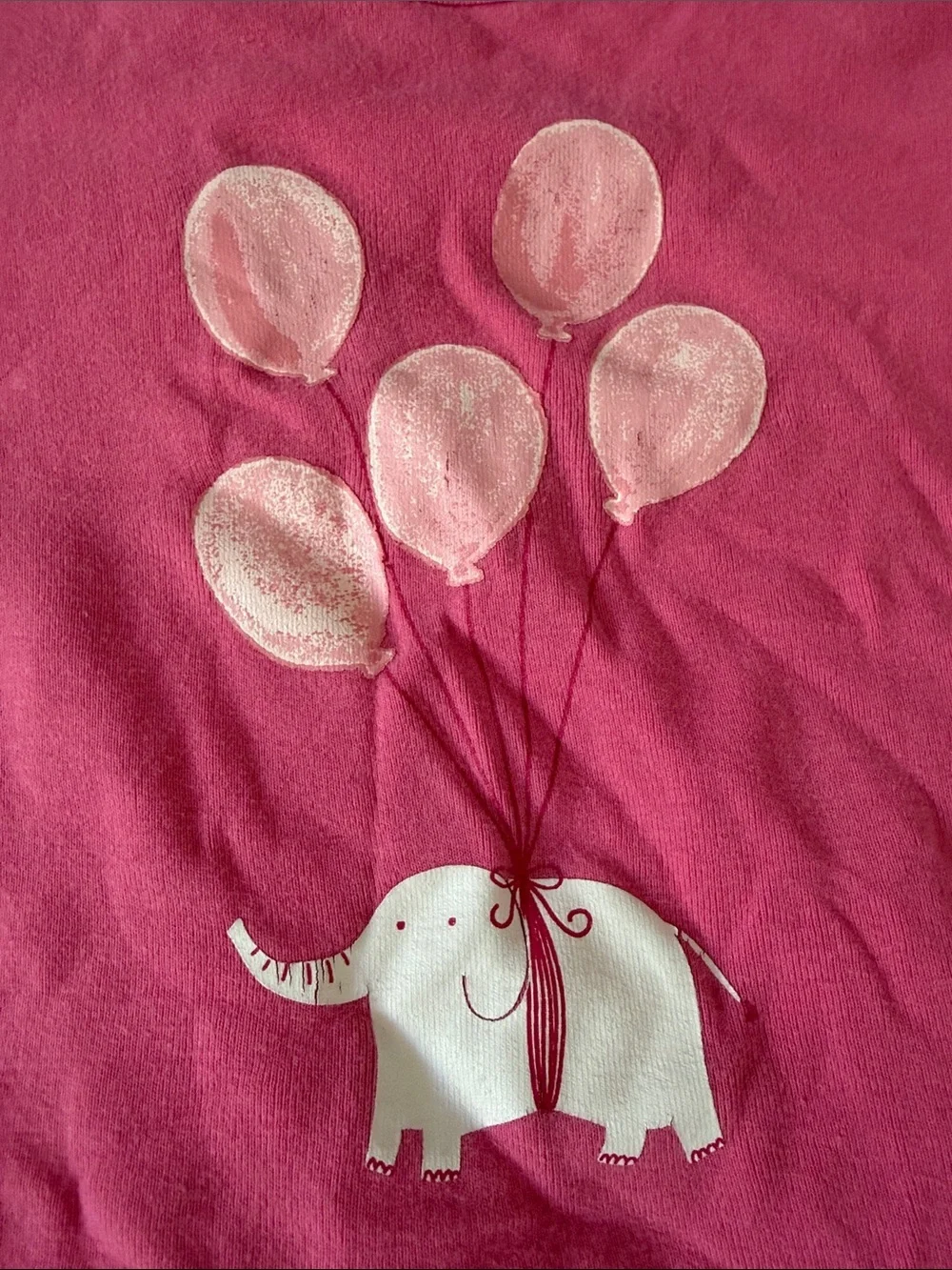 GAP Girls Hot Pink Top and Cream Balloon Pajama Set 12-18months